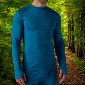 STOIC Lightweight Poly Baselayer Crew in Ink Blue Small